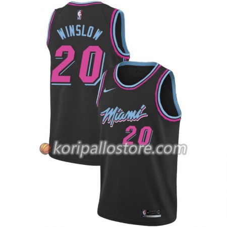 Miami Heat Justise Winslow 20 2018-19 Nike City Edition Musta Miesten Pelipaidat Swingman 